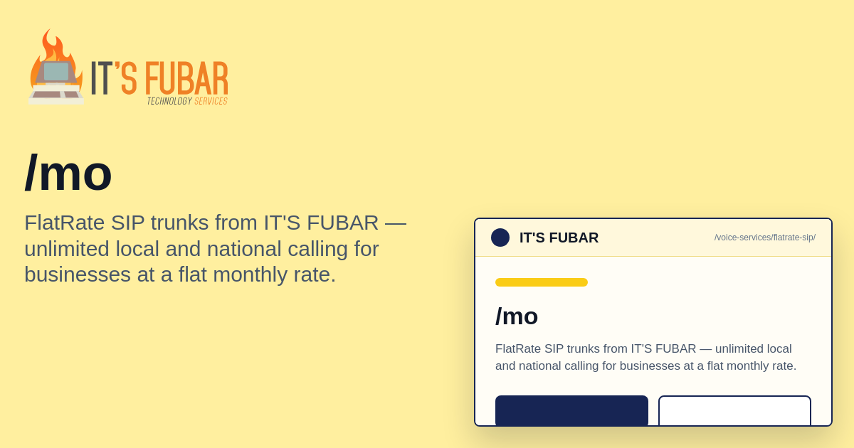 Flatrate IT'S FUBAR | FlatRate SIP Trunks
